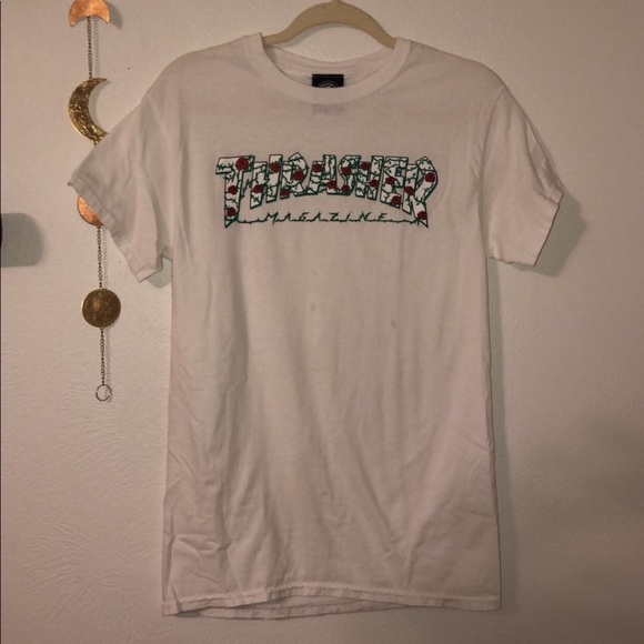 thrasher roses white tshirt - Picture 2 of 2